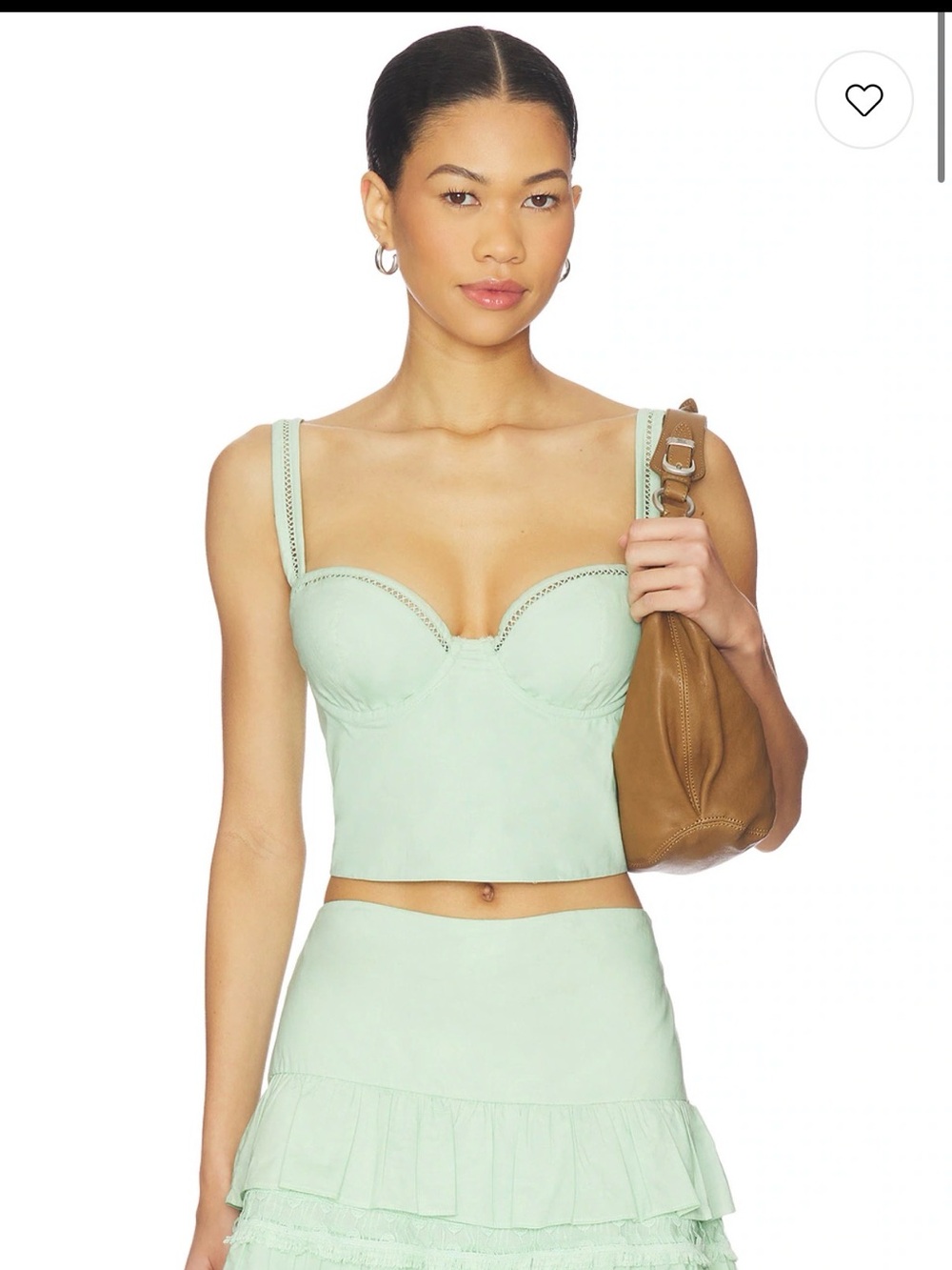 Peixoto Mint Sasha Structured Bustier Crop Top - Revolve